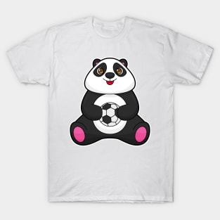 Panda as Soccer player with Soccer ball T-Shirt